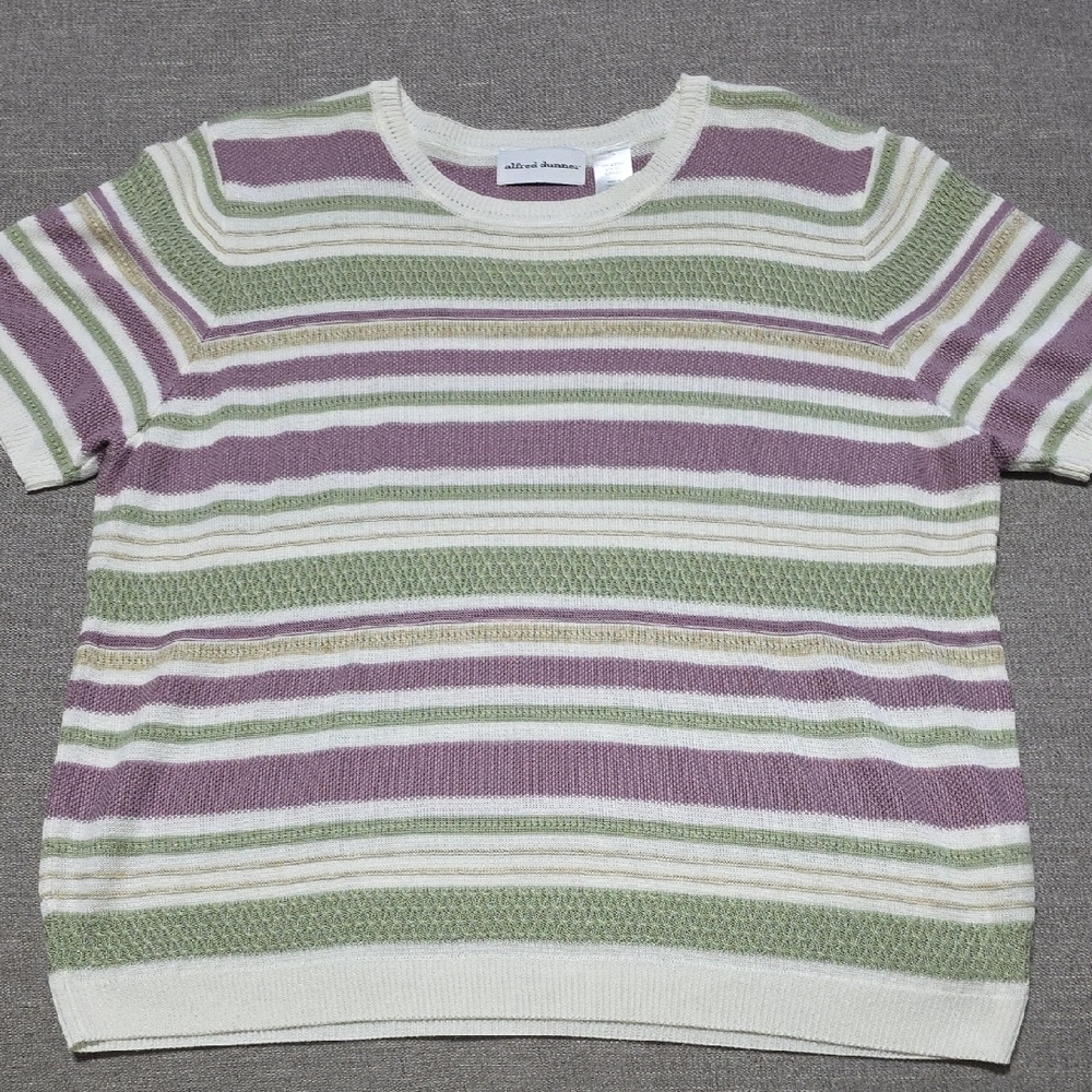 Alfred Dunner Multicolor Striped Sweater
